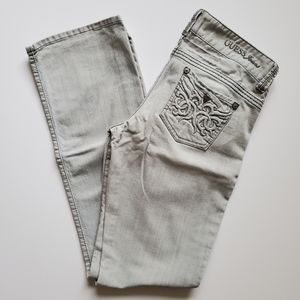 Guess Women's Size 29 Daredevil Straight Leg Jeans Light Wash